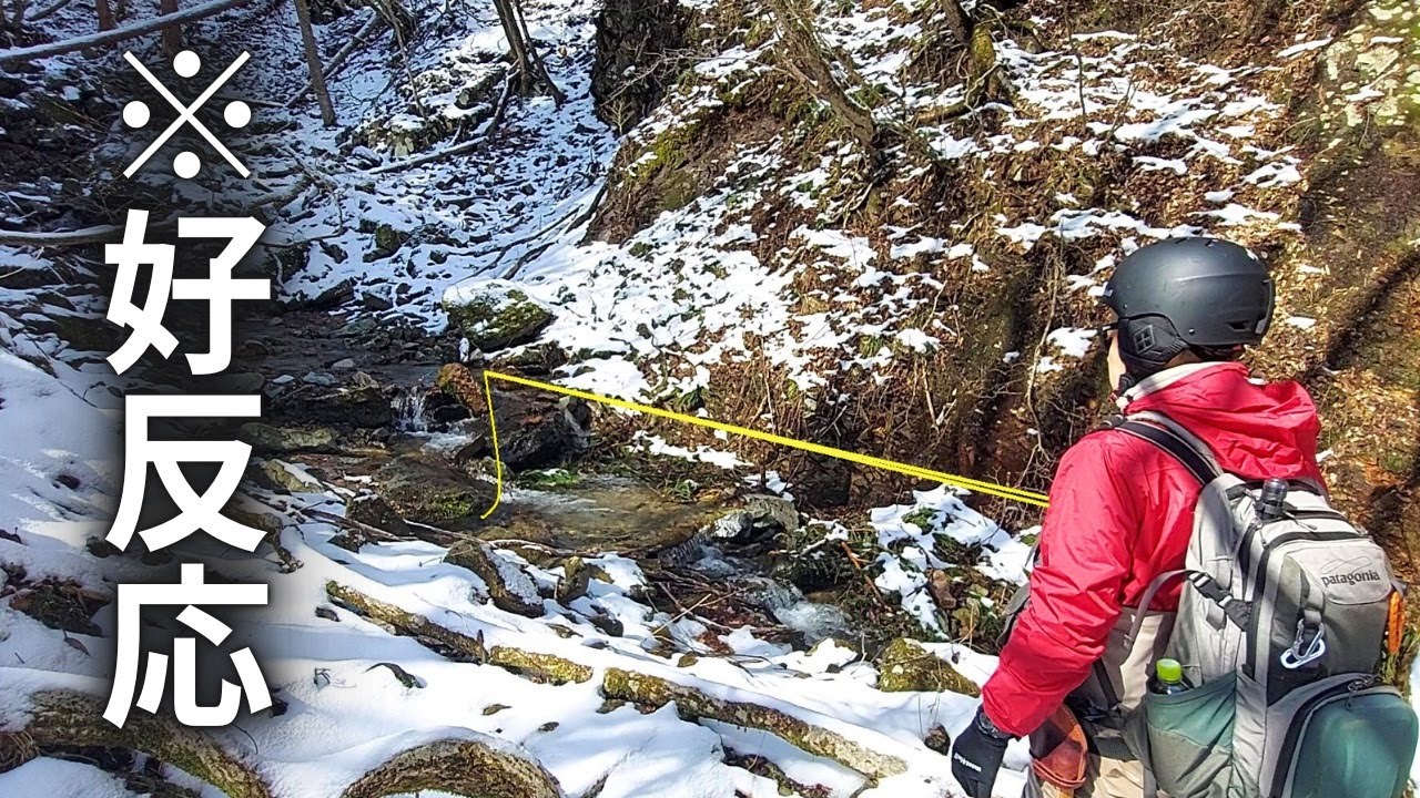 Ловля форели в верховьях рек ранней весной с использованием короткой лески Tenkara с поплавком!!
