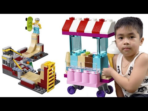 Sáng tạo LEGO lắp ghép CẦU TRƯỢT - Hướng dẫn lắp ghép bộ đồ chơi Lego cầu trượt . Bé Nguyên TV