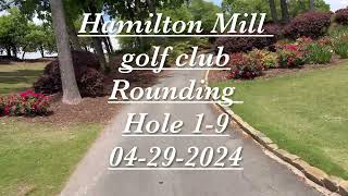 Golf vlog relaxing music video in Hamilton Mill Country Club hole 1-9 April 2024 골프브이로그 골프로드감상