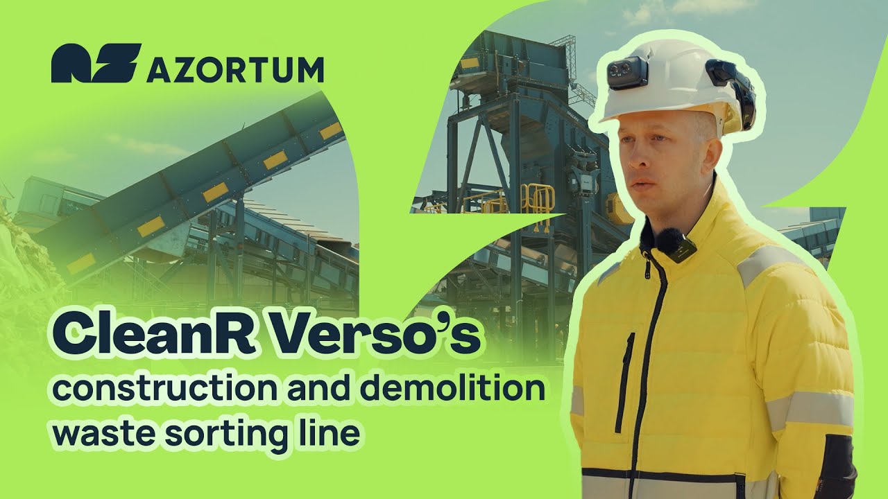 Construction and demolition waste sorting line that processes waste into high quality raw materials