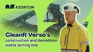 Construction and demolition waste sorting line that processes waste into high quality raw materials