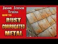 Rusted corrugated metal roof for model railroad structures Episode 009