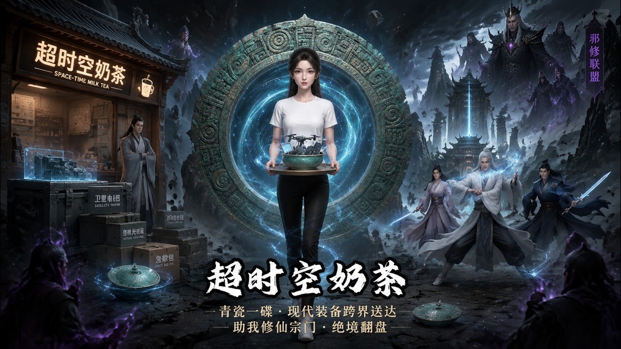 【完結全集】《超时空奶茶》🔥奶茶店主用青瓷碟打通修仙界，跨界互助引发危机！#漫剧 #动态漫 #动漫 #スカッと