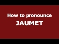 How to Pronounce JAUMET in Spanish - PronounceNames.com