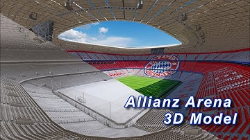 Allianz Arena - Munich Germany 3D Model (Interior Video Rendering)