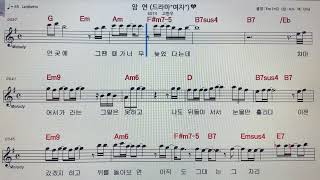#고한우~#암연(#드라마여자ost)노래 악보MR~#손미영알토색소폰ㆍ플루트연주 ~#미스터트롯3
