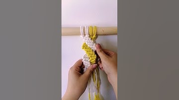 DIY two-color zigzag weaving tutorial in macrame/#shorts #shortsyoutube #ytshorts