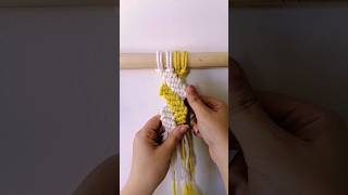 DIY two-color zigzag weaving tutorial in macrame/#shorts #shortsyoutube #ytshorts