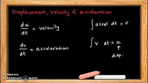 VCE Maths Methods - Integration - 7.2 - the connection between acceleration, velocity & displacement