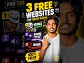 Top 3 FREE Websites For Content Creators (2026) 🎬 #shorts #contentcreator