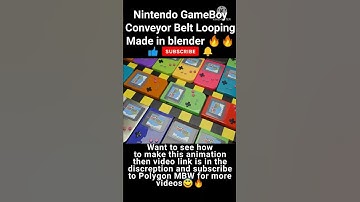 Nintendo GameBoy Conveyor Belt Looping Animation Made in Blender 🔥🔥🔥