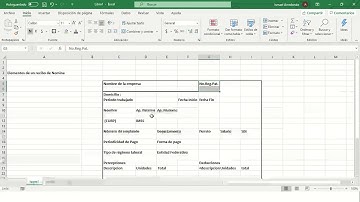 Excel Formato de Recibo de Nómina Prof. Ismael Arredondo