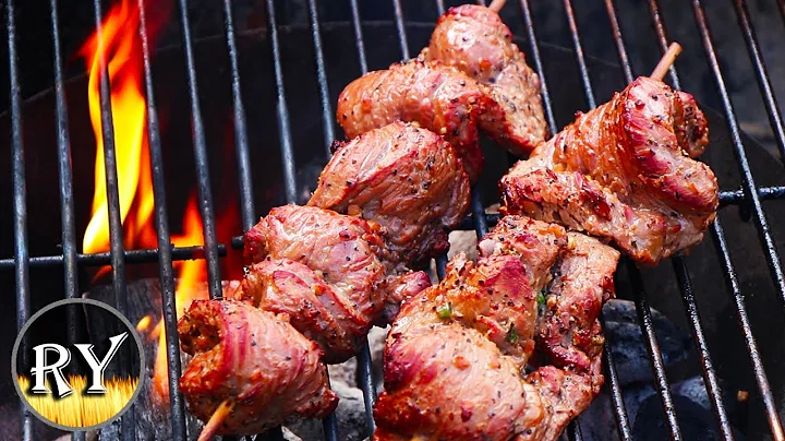 Ginger Garlic Beef Skewers Grilled On The Weber Ke...