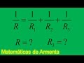 despeje de incognitas de formulas ejemplo 12 resistencias en paralelo