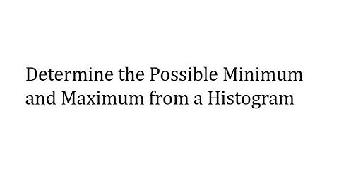 Determine the Possible Minimum and Maximum from a Histogram