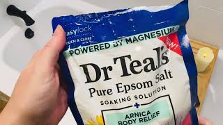 This Is What I Use For Sore Muscles |  Dr Teal's Epsom Salt Magnesium Soak, Arnica Body Relief