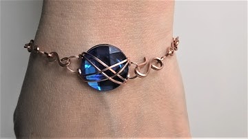 Wire Wrapped Cabochon Chain Bracelet Tutorial