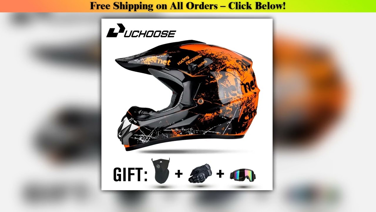 Free Gift For Adults Children Professional Off-road Helmet Motorcycle Helmet Downhill DOT Racing