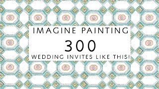 Architectural Inspired Pattern Wedding Invitation