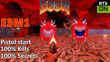 DOOM Ray Traced | E3M1 | Hell Keep | Pistol Start, 100% Kills, 100% Secrets