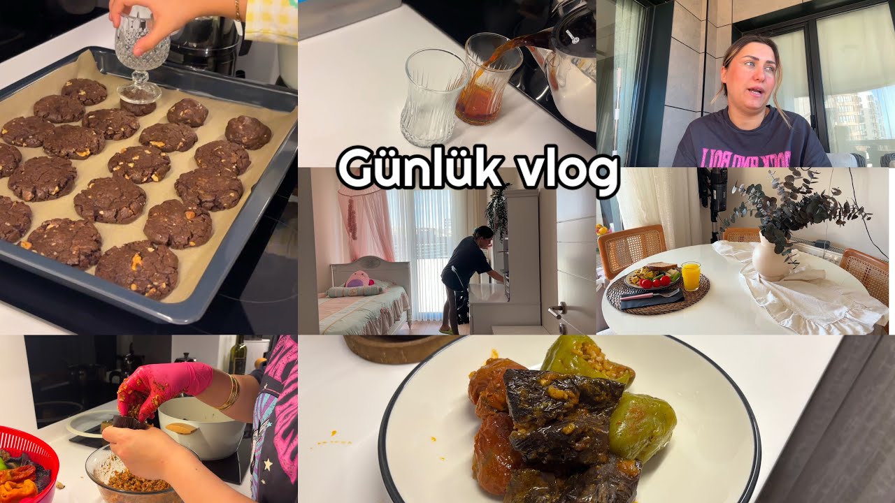 GÜNLÜK VLOG|HİÇ ENERJİM YOKTU|BUZLUK İÇİN KURABİYE YAPTIM|MENÜNÜN GÜZELLİĞİ🫑TADI ÇOK GÜZELDİ
