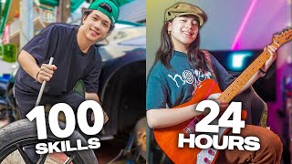 LEARNING 100 SKILLS In 24 Hours!! (Hidden Talent!) | Ranz and Niana