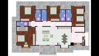 Archicad Realistic Rendered Floor plan using Fill tool