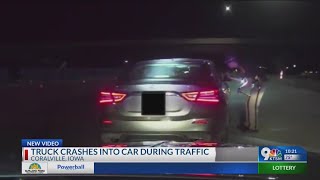 New Video: Truck crashes during traffic stop