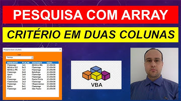 PESQUISA com Listbox VBA - CRITÉRIO em DUAS COLUNAS da Planilha - PESQUISA com ARRAY
