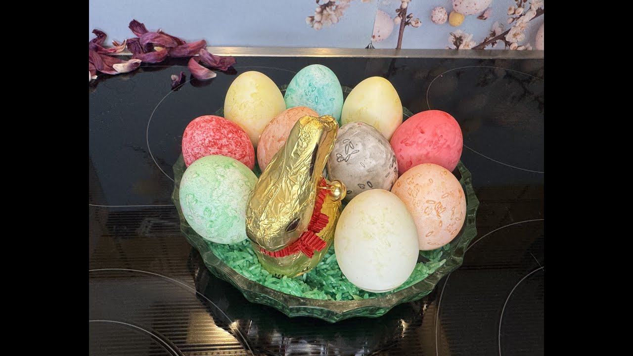 Tipp: Oster Eier färben mit Lebensmittelfarbe und Reis 