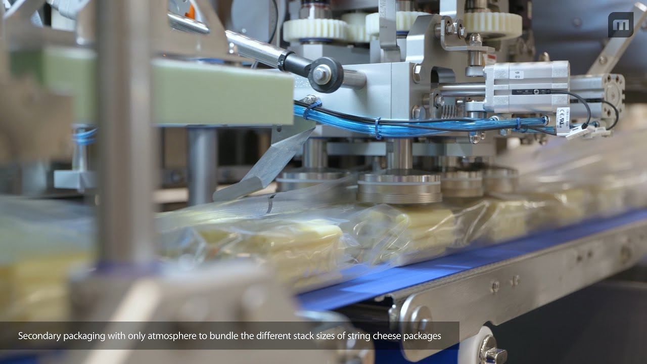 Automated Line Solution for Bulk String Cheese Packages – Individual Packages Inside a Master Pack
