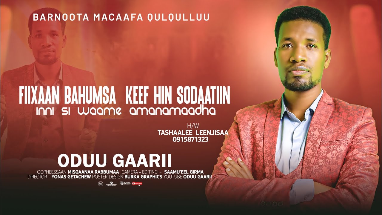 H/W, Tashaalee Leenjisaa. Fiixaan Bahumsa keef hin sodaatiin Inni si waame Amanamadha!