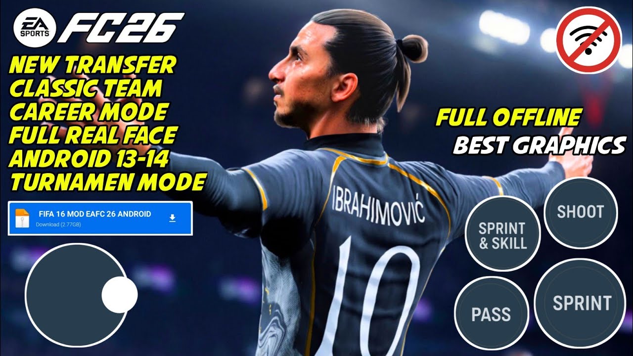 UPDATE 2026! FIFA 16 MOD FC 26 ANDROID OFFLINE TERBARU | CAREER MODE GRAFIK HD DAN TRANSFER PEMAIN