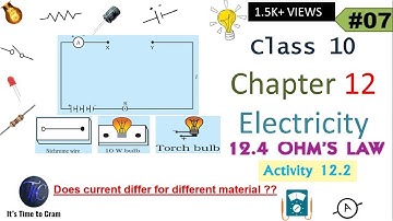Activity 12.2 | Ohms Law | Electricity | Chapter 12 | Class 10 | Science | NCERT | CBSE | GSEB