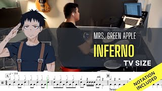 Fire Fore OP1 TV Size| Mrs. GREEN APPLE| Inferno| Drum Cover| Raymond Goh