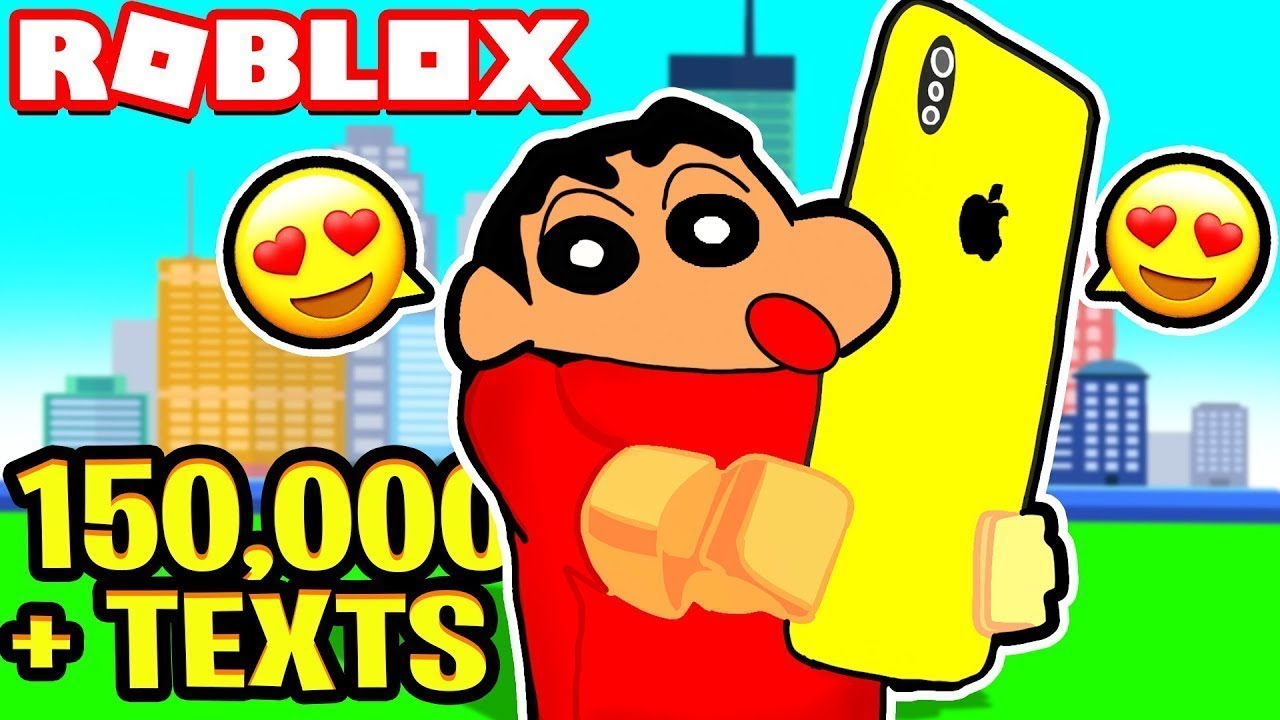 SHINCHAN SENDING 150,000+ TEXT MESSAGES!! Roblox Texting Simulator ...