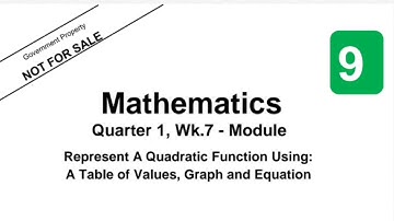 Guide on How to Answer Math 9 Module Q1 Week 7