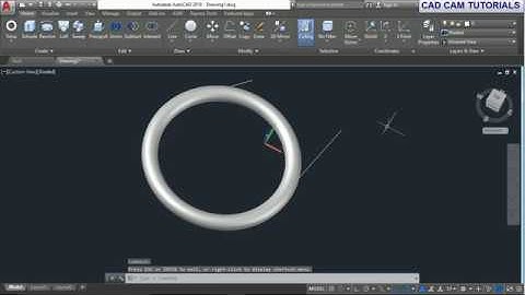 AutoCAD 2018 Tutorial for Beginners   42  HOW TO MAKE SOLID TORUS IN AUTOCAD#