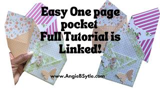 Easy One page pocket | Full tutorial is linked