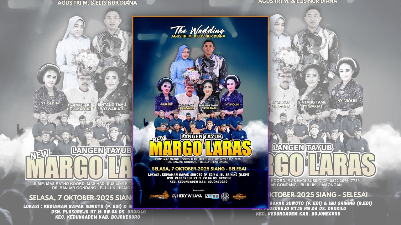 LIVE LANGEN TAYUB"NEW MARGO LARAS"THE WEDDING AGUS TRI M & ELIS NUR D DSN. PLOSOREJO DS. DROKILO 2