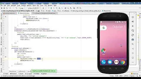 Android Studio: Long Running on a Thread other than the UI Thread