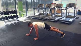 Staggered Push Ups (Exercises.com.au)