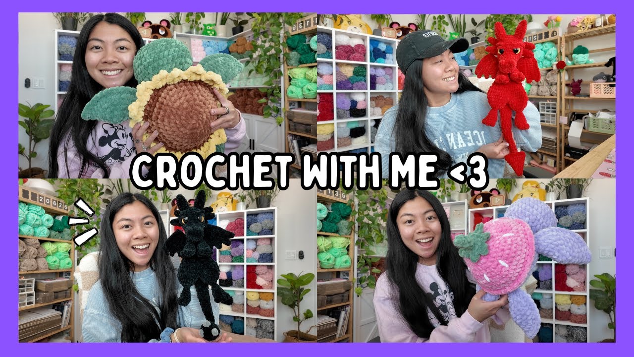 Crochet With Me 🐉 Dragon Snugglers, Turtles, Pattern Designing, and Chatting 💕 Crochet Vlog