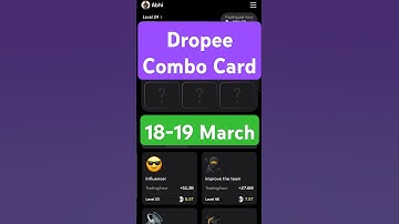 Dropee Combo 18 March | Dropee today Combo | Dropee Daily Combo | 18 March Dropee Combo
