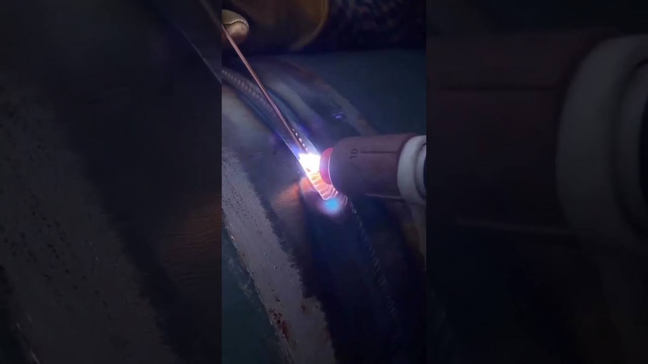 Solda Tig no acabamento com bocal aerio na tubulação de aço carbono !!