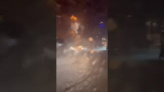 'Poor People!': Driver and Friends Shocked by Heavy Rain Near Barcelona