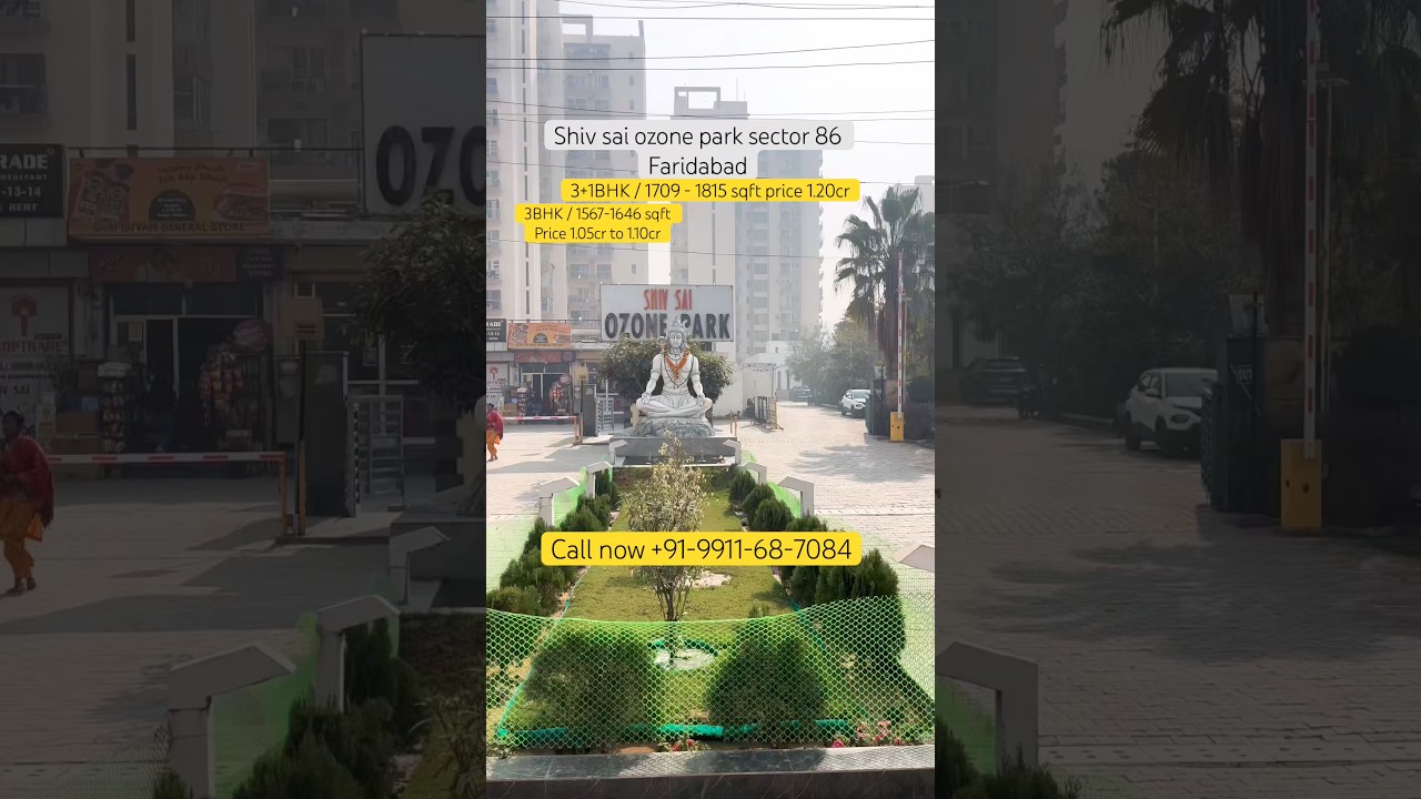 3BHK | 1567-1646 sqft | shiv sai the ozone park apartment sector 86 Faridabad | #home #3d #home