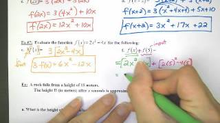Evaluating Functions and Difference Quotient