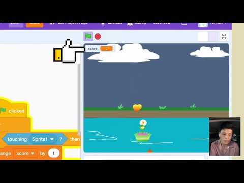 ตอนที่ 11 Scratch ทำเกมลอยกระทงเก็บของได้คะแนน partที่3