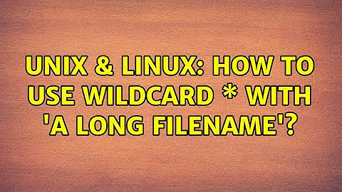 Unix & Linux: How to use wildcard \* with 